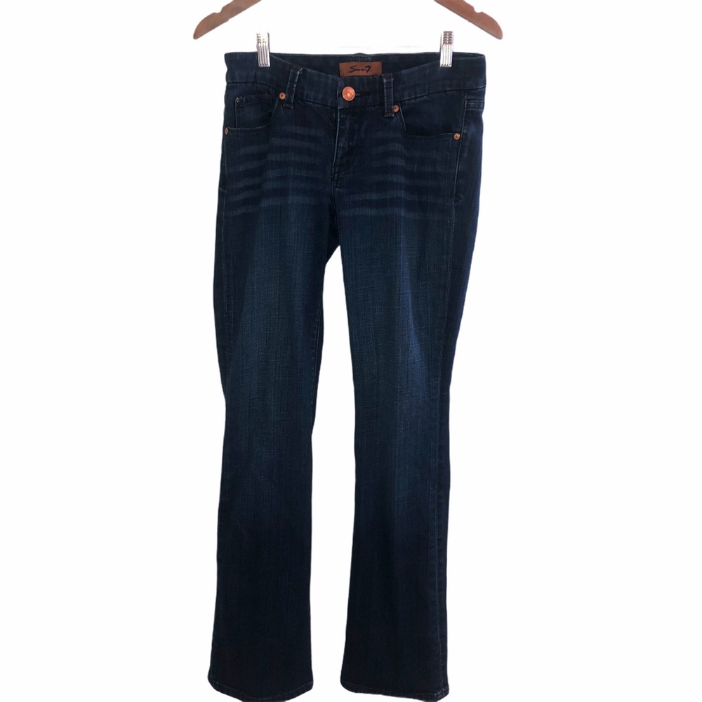Seven Womens Bootcut Dark Wash Jeans